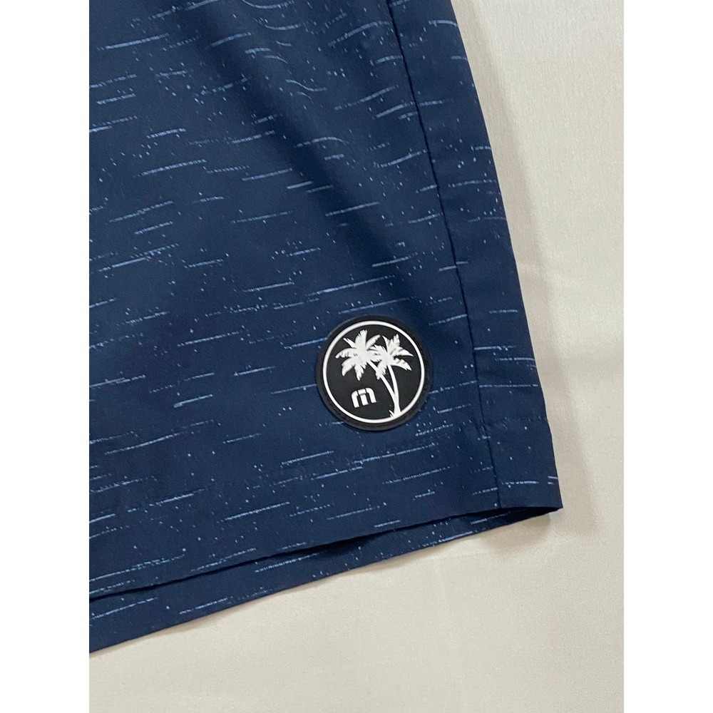 TravisMathew Mens Navy Blue Micro Streak Performance Golf Shorts Size 40 - Picture 2 of 9